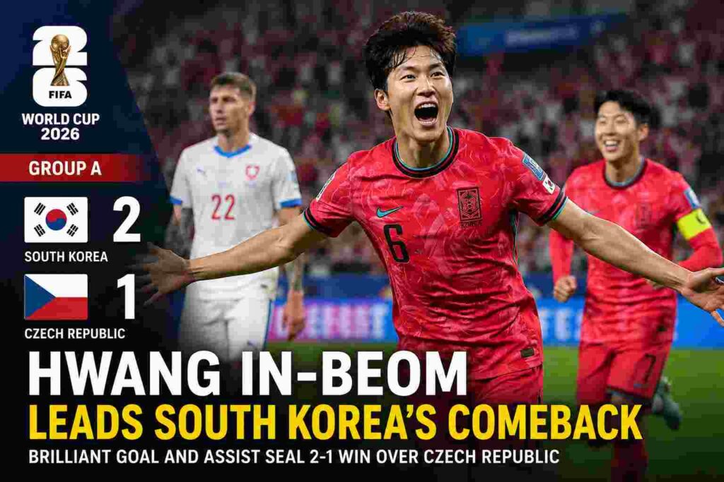 Hwang In-beom South Korea vs Czech Republic