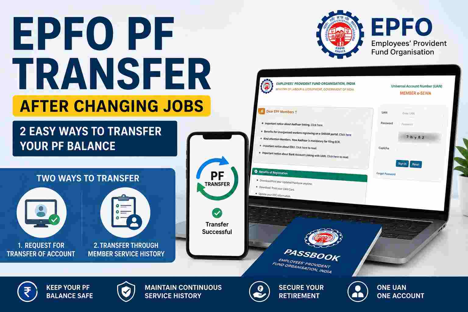 EPFO PF Transfer Process