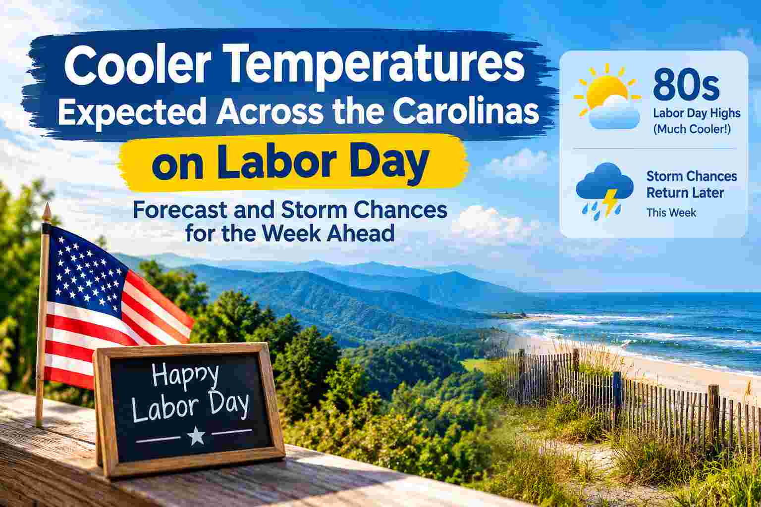 Carolinas Labor Day weather