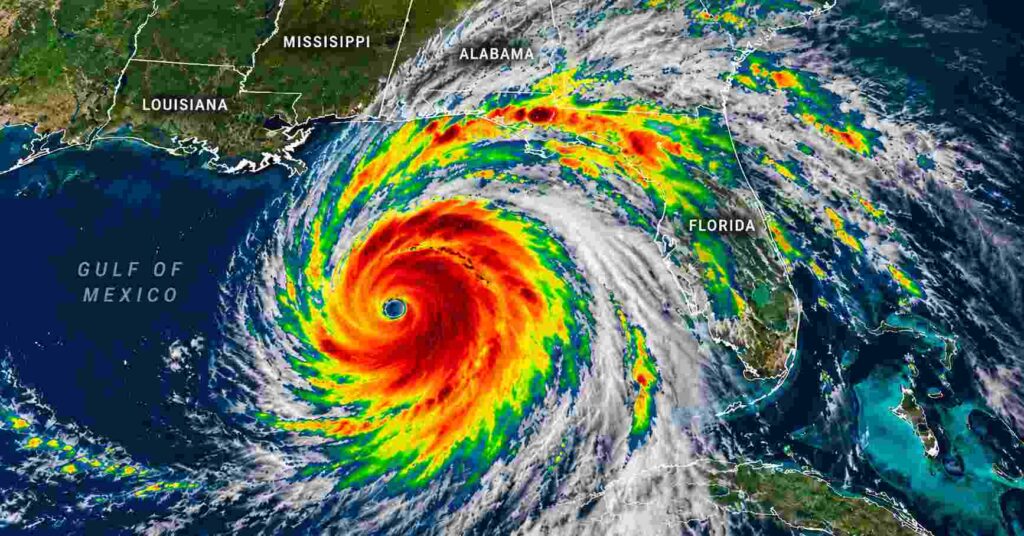 Hurricane Over the Gulf of Mexico